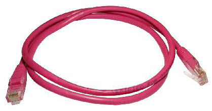 Cables Direct 1m CAT5e UTP networking cable Pink