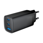 Gembird 3-port 65 W GaN USB PowerDelivery fast charger, black