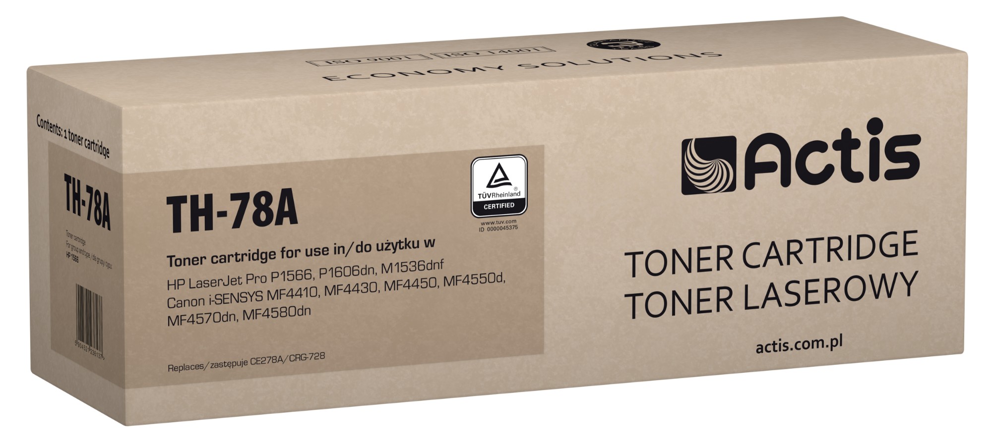 Actis TH-78A toner (replacement for HP 78A CF278A, Canon CRG-728; Standard; 2100 pages; black)