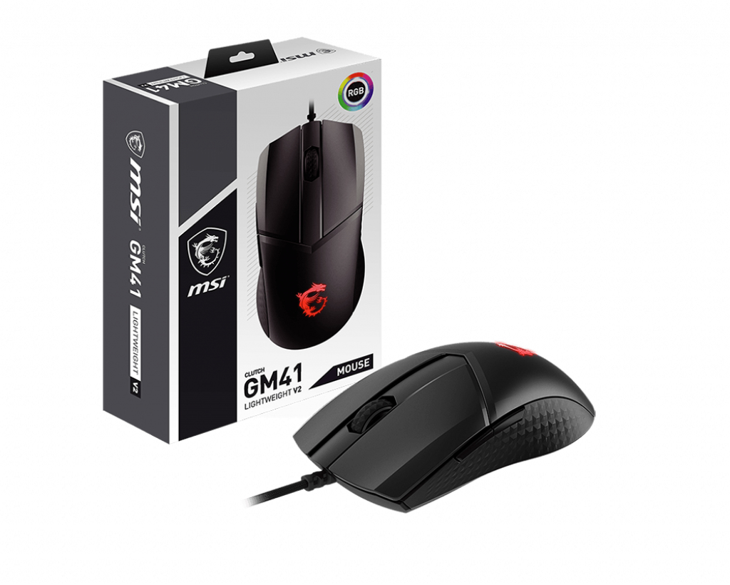 Image of MSI CLUTCH GM41 LIGHTWEIGHT V2 Gaming Mouse 'RGB, upto 16000 DPI,...