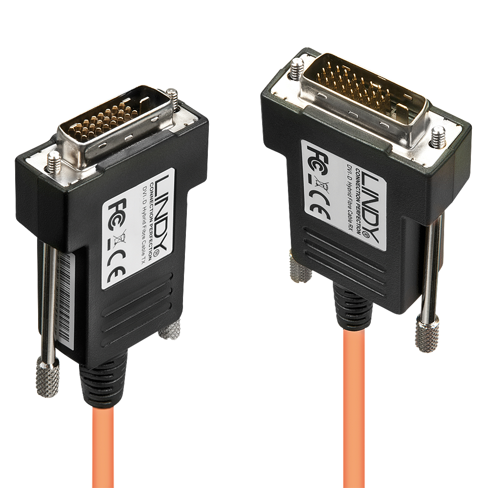 Image of Lindy DVI-D Hybrid Fibre Cable, up to 1920x1200, 70m