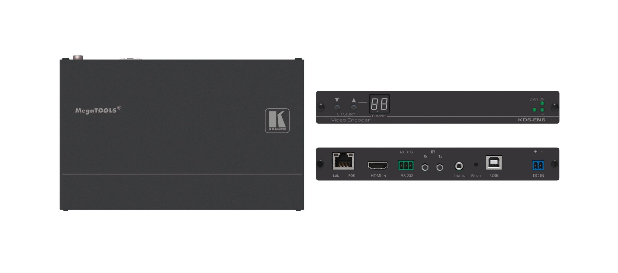 Kramer Electronics KDS-EN6 AV extender AV receiver Black