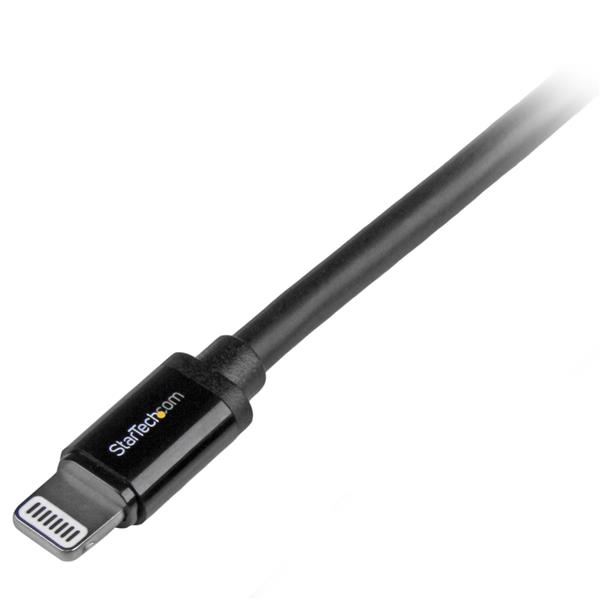 StarTech.com 2 m (6 ft.) USB to Lightning Cable - Long iPhone / iPad / iPod Charger Cable - Lightning to USB Cable - Apple MFi Certified - Black