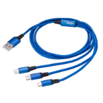 Akyga AK-USB-27 USB cable 1.2 m USB A USB C/Lightning Blue