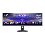 AOC AGON PRO AGP497UCZD computer monitor 124.2 cm (48.9") 5120 x 1440 pixels 5K Ultra HD OLED Grey