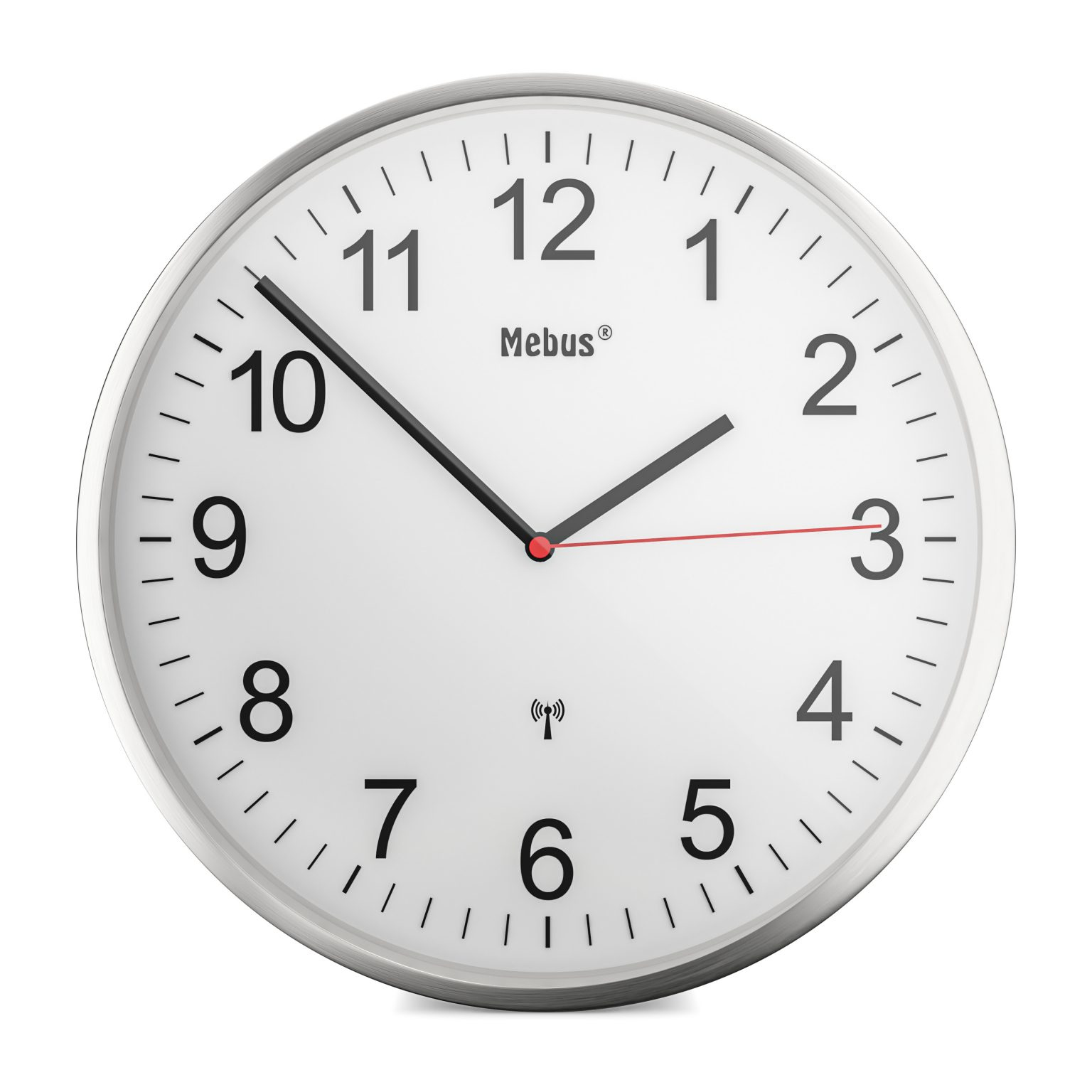Image of Mebus 19411 - Mechanical wall clock - Round - White - Metal -...