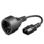 Microconnect PE130075-ITA power cable Black 0.23 m CEE7/4 C14 coupler