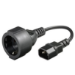Microconnect PE130075 power cable Black 0.23 m C14 coupler