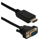 QVS XHDV-10 video cable adapter 118.1" (3 m) VGA (D-Sub) HDMI Type A (Standard) Black