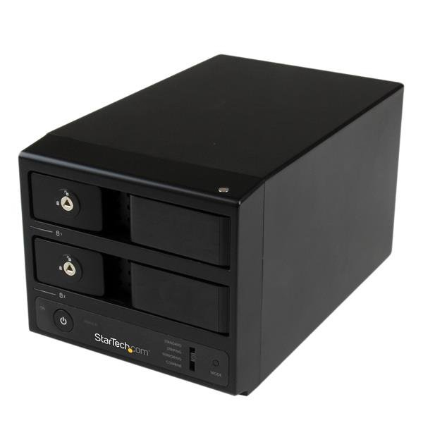 Image of StarTech.com USB 3.0 / eSATA Dual-Bay Trayless 3.5” SATA III...