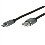 ROLINE 11029029 USB cable 3 m USB 2.0 USB A USB C Black, Silver
