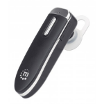 Manhattan Single Ear Bluetooth Headset (Clearance Pricing), Omnidirectional Mic, Integrated Controls, Black, 10 hour usage time, Range 10m, USB-A charging cable included, Bluetooth v4.0, 3 year warranty, Boxed