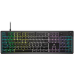 Corsair K55 CORE RGB Membrane Gaming Keyboard, USB, 10-Zone RGB, 12-Key Rollover, Dedicated Media Keys, 6 Macros