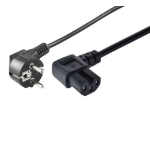 Microconnect MC-JT008/HT3W-H05VV-F-2.0 power cable Black 2 m Power plug type E+F C15 coupler