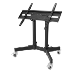 Manhattan Low Height Trolley Mount Stand for TV & Monitors, For screens 37" to 65", VESA compatability: all between 200x200 to 600x400mm - check the dimensions of the four mounting holes on back of screen to ensure it fits, Max 40kg, 45° tilt (tool free),