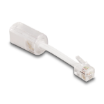 DeLOCK 88170 tussenstuk voor kabels RJ10 Transparant, Wit