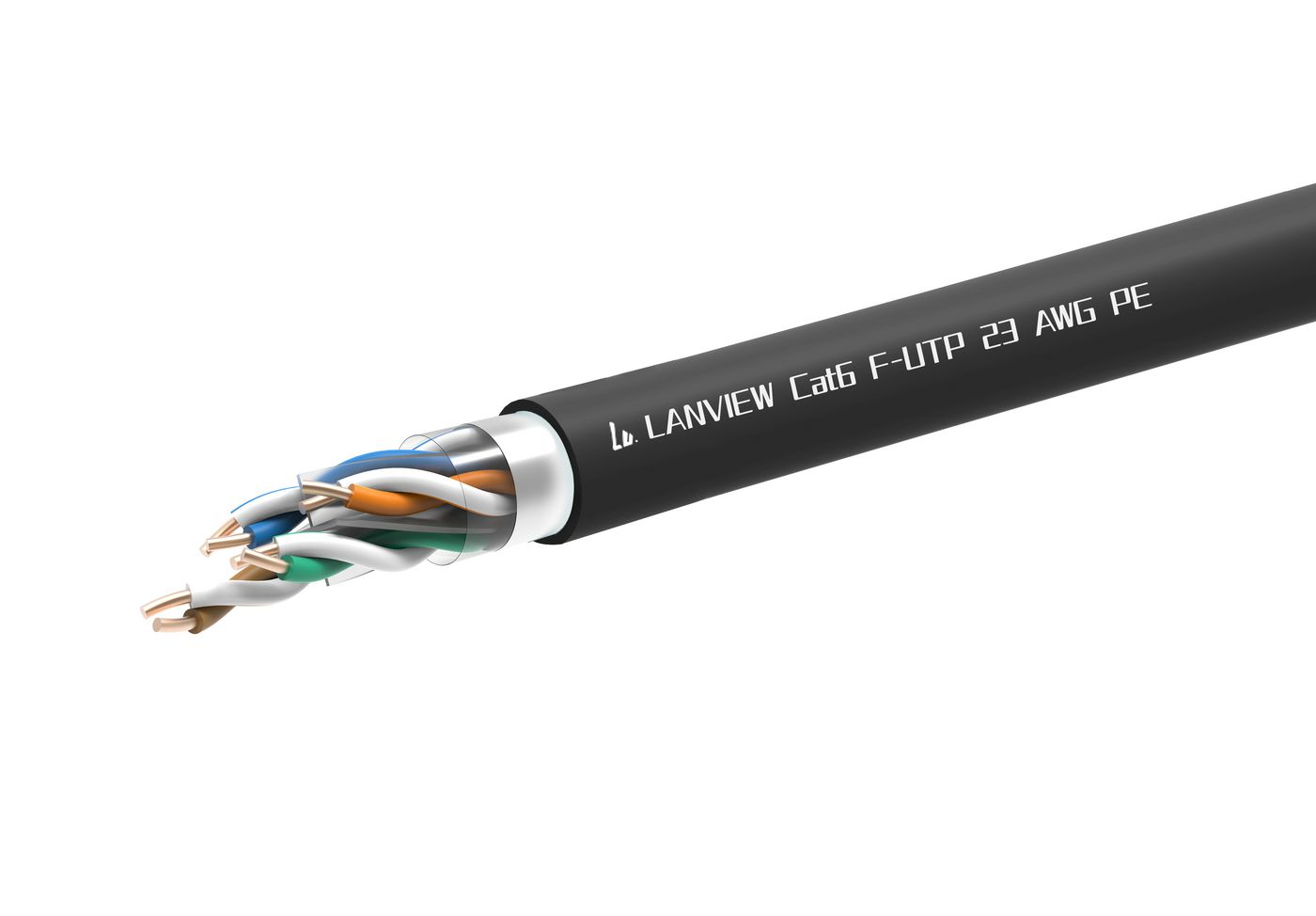 Lanview LVN-CAT6PE-FUTP-305M networking cable Black Cat6 F/UTP (FTP)