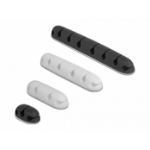 DeLOCK Cable holder self-adhesive combo set 4 pieces black / white