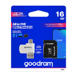 GOODRAM 16 GB microSDHC Memory Card Class 10 UHS-I + SD Adapter & Card Reader