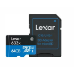 Lexar 633x memory card 64 GB MicroSDHC Class 10 UHS-I