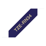Brother TZE-RN34 labelprinter-tape Goud op navyblauw