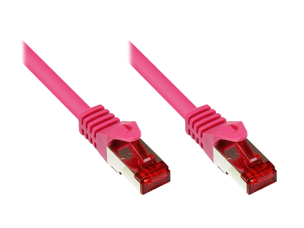 Alcasa CAT6 S/FTP 25 m networking cable Magenta S/FTP (S-STP)