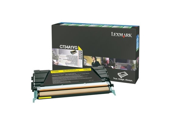 Lexmark C734A1YG Toner-kit yellow return program. 6K pages ISO/IEC 197