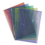 CTS UP A4 Assorted Colour Popper Wallets (5)