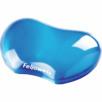 Fellowes Wrist Rest - Crystals Gel Wrist Rest with Non Slip Rubber Base - Ergonomic Mouse Mat Wrist Support, Keyboard Wrist Rest for Computer, Laptop, Home Office Use - Blue