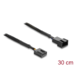 DeLOCK Fan Extension Cable PWM male to female 4 pin with braided jacket 30 cm black