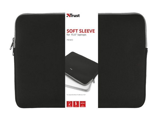 Trust 21248 notebook case 39.6 cm (15.6&quot;) Sleeve case Black