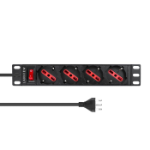 Lanview LVR-2MIT-SW-IT4 power distribution unit (PDU) 4 AC outlet(s) 1U Black