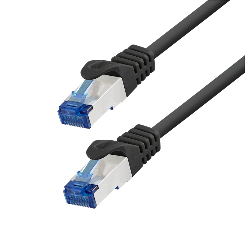 LogiLink Patch cable Cat.6A CCA S/FTP LSZH, black,  7,50 m, EconLine