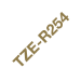 Brother TZE-R254 nastro per etichettatrice Oro su bianco