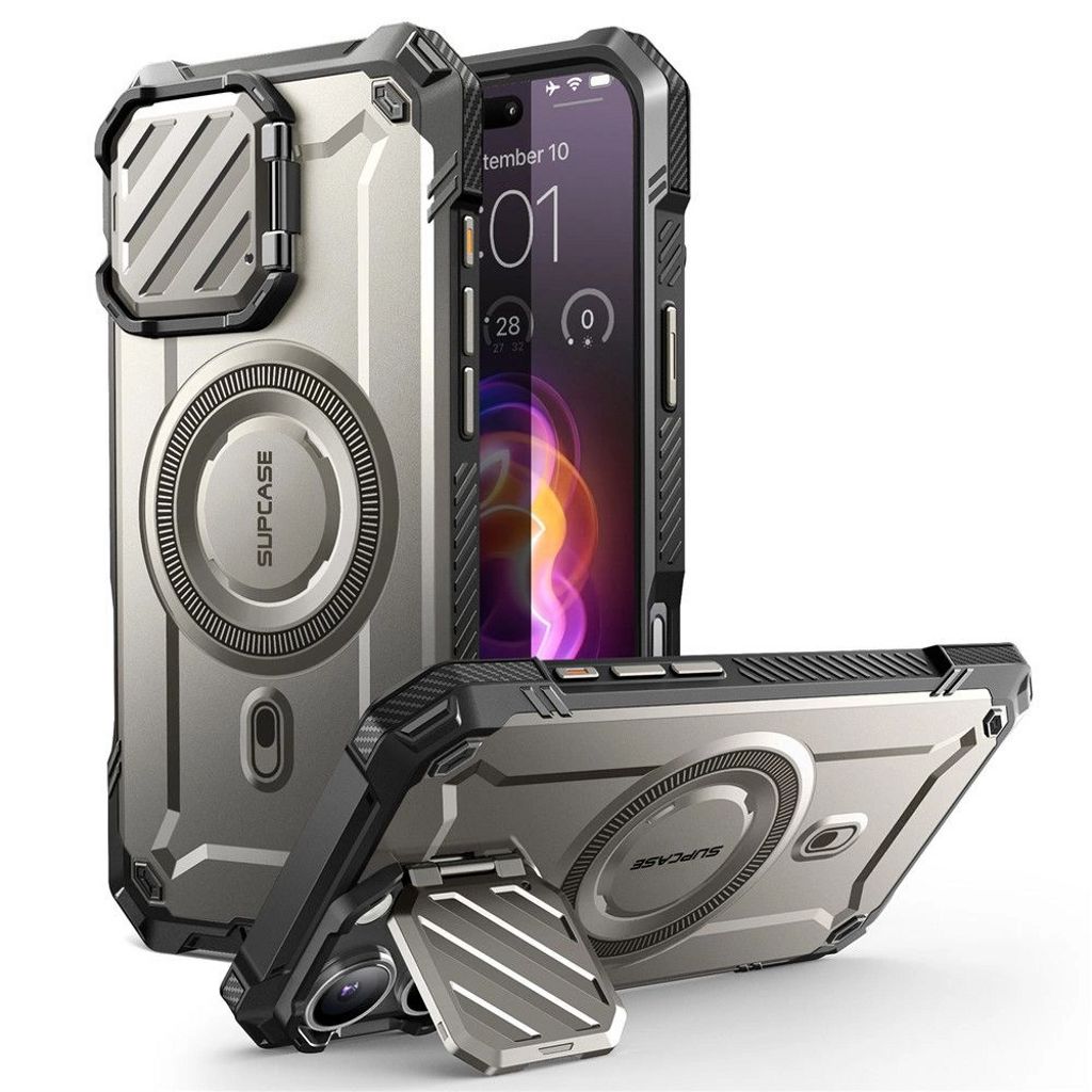 181482 SUPCASE iPhone 16 Pro Max Unicorn Beetle XT MagSafe Case - Gray