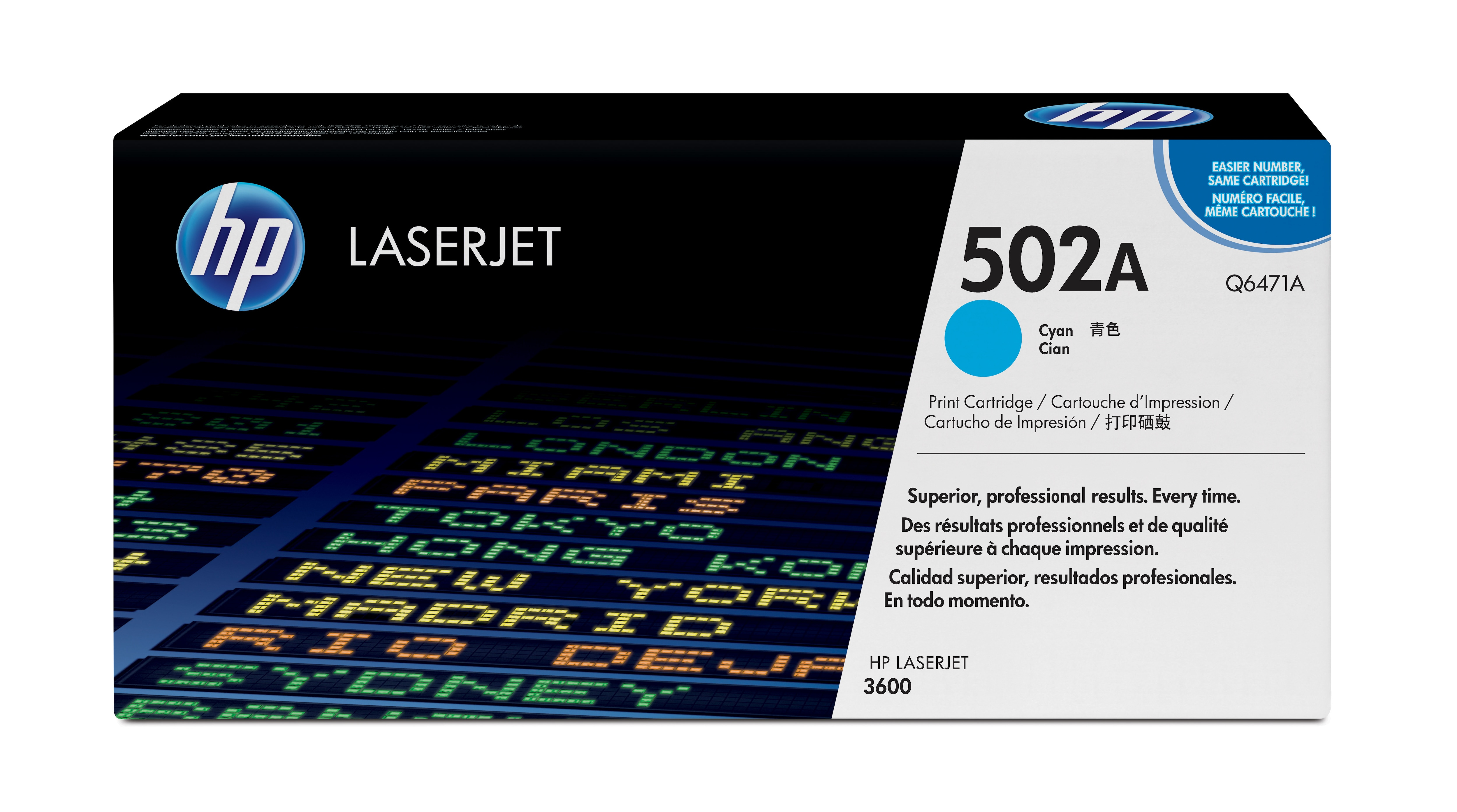hp q6471a/502a toner cartridge cyan, 4k pages/5% for hp color...