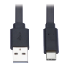 Tripp Lite U038-003-FL USB cable USB 2.0 36" (0.914 m) USB A USB C Black