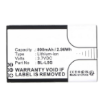 CoreParts Battery for Nokia Mobile, SmartPhone 3.7V 800mAh 2.96Wh 105