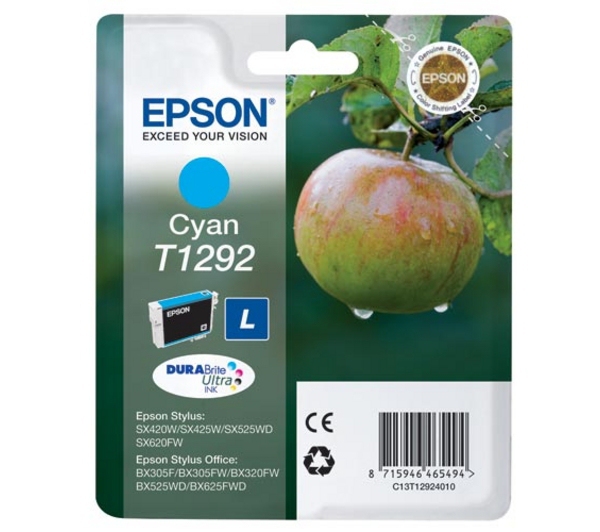 Epson C13T12924010/T1292 Ink cartridge cyan. 460 pages ISO/IEC 24711 7