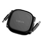 LogiLink CU0500 1m USB3.2 TYPE-C M/M RETRACTABLE 480MBPS 60W BLACK LOGILINK