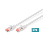 Digitus CAT 6 S/FTP patch cable, 5 pieces