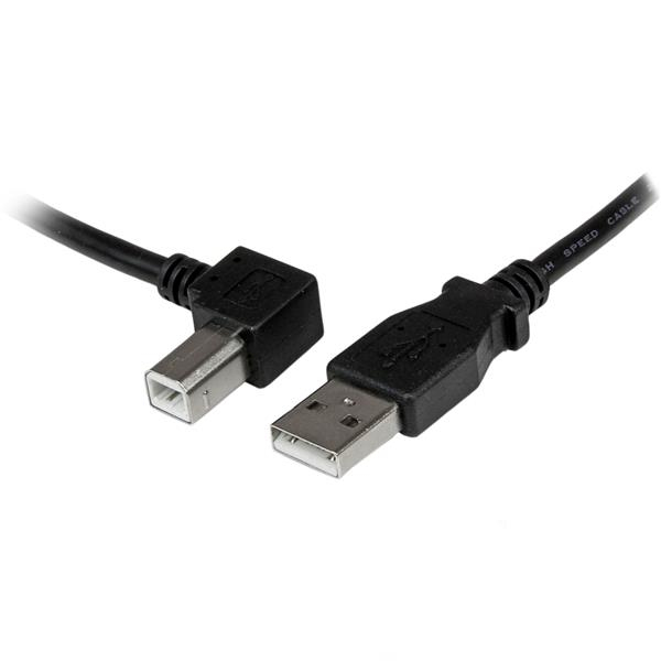 Image of StarTech.com 1m USB 2.0 A to Left Angle B Cable - M/M