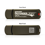 iStorage Kanguru Defender3000 FIPS 140-2 Certified Level 3, SuperSpeed USB 3.0 Secure Flash Drive, 128G