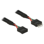 DeLOCK 0.1m 2xUSB2.0 10p