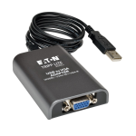 Tripp Lite U244-001-VGA-R USB 2.0 to VGA Dual-Monitor Adapter, 128 MB SDRAM, 1920 x 1080 (1080p) @ 60 Hz