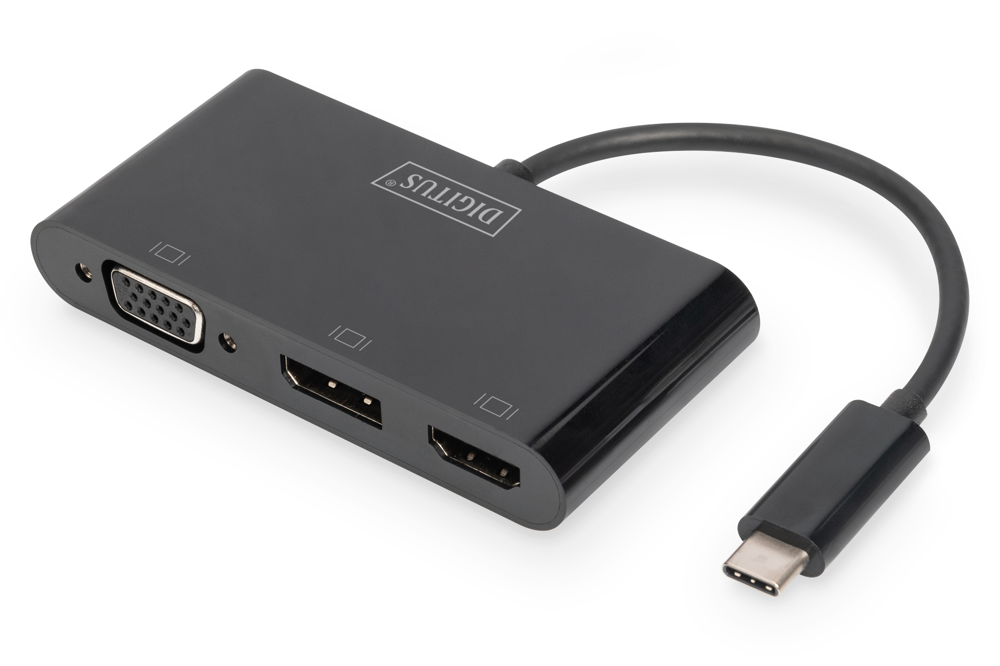 Photos - Card Reader / USB Hub Digitus USB-C™ 3in1 Triple Monitor Adapter  DA-70859 (HDMI, DP, VGA)