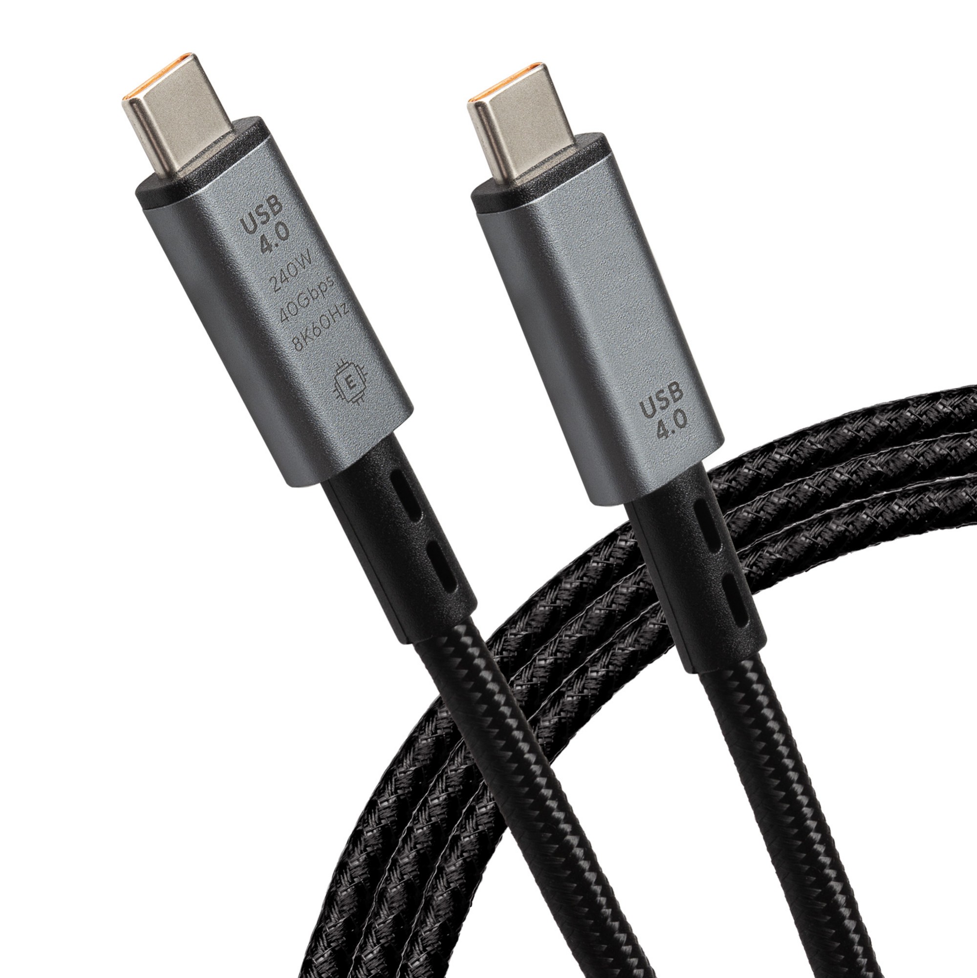 Maplin Usb-C To Usb-C Cable Braided V4.0 40Gbps 240W Pd 8K@60Hz Charge