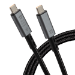Maplin USB-C to USB-C Cable Braided V4.0 40Gbps 240W PD 8K@60Hz Charge/Data 1m