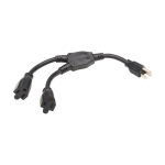 Tripp Lite P024-001-2 power cable Black 11.8" (0.3 m) NEMA 5-15P 2 x NEMA 5-15R