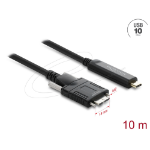 DeLOCK 83632 USB cable USB 2.0 10 m USB C Micro-USB B Black